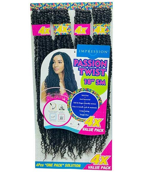 4X VALUE PACK SYN PASSION TWIST BRAID 18 Color 1 Hair for Braid Extensions Asetena Pa 