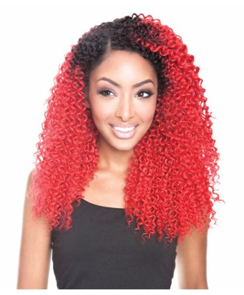 ENCHANTRESS SYN BRAZILIAN OMBRE JERRY CURL WVG 3PCS 18" 19" 20" Color ST 1B/Bug Synthetic Weave Hair Asetena Pa 