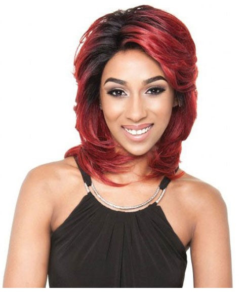 BROWN SUGAR SILK LACE FRONT HH BLEND BS 611 WIG  Color 1 Lace Wigs Asetena Pa 
