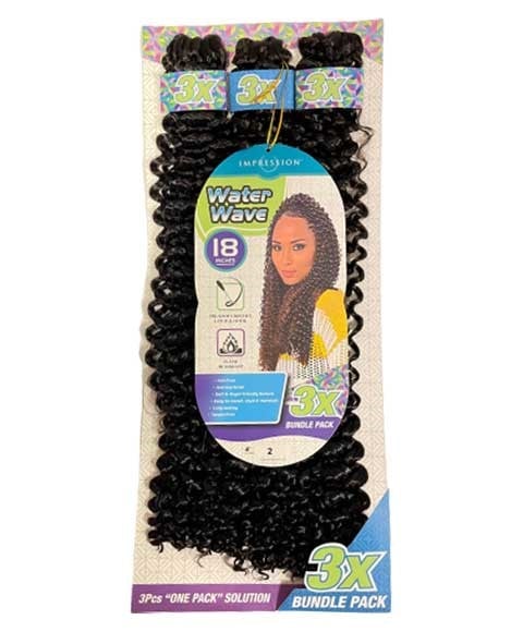 IMPRESSION WATER WAVE SYN 3X BUNDLE PACK 18'' Color 4 Hair for Braid Extensions Asetena Pa 