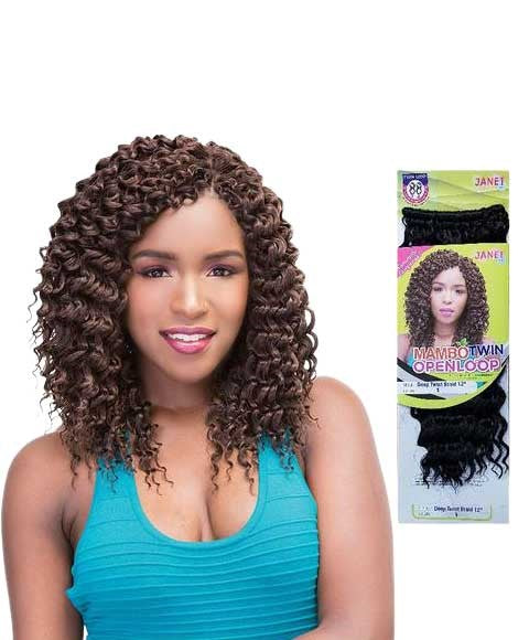 JANET SYN MAMBO OPENLOOP DEEP TWIST BRAID 12 Color 1 Hair for Braid Extensions Asetena Pa 
