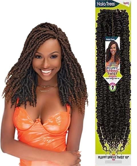 NALA TRESS SYN FLUFFY SPRING TWIST 18 Inches Color OET1B/30 Hair for Braid Extensions Asetena Pa 