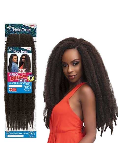 NALA TRESS AFRO SYN 2X AFRO DREAM TWIST 18 Inches Color OET1B/BURG Hair for Braid Extensions Asetena Pa 