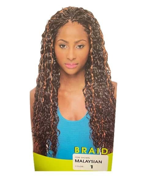 NOIR SYN MALAYSIAN BRAID  Color 2 Hair for Braid Extensions Asetena Pa 