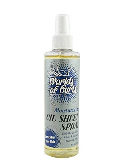 WORLDS OF CURLS MOISTURIZING OIL SHEEN SPRAY 237 ml Color For Extra Dry Hair Sprays, Serums and Oils Asetena Pa 