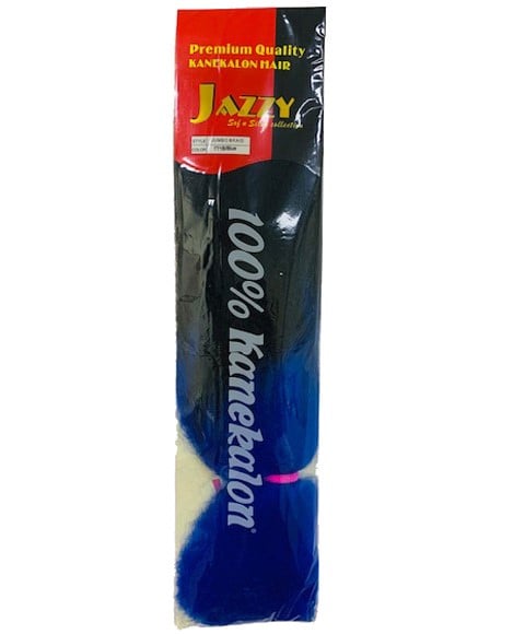 JAZZY SYN JUMBO BRAID  Color TT1B/BLUE Hair for Braid Extensions Asetena Pa 