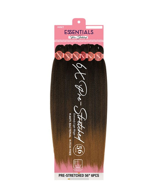 ESSENTIALS 6X PRE STRETCHED BRAID 56 Color 1 Hair for Braid Extensions Asetena Pa 