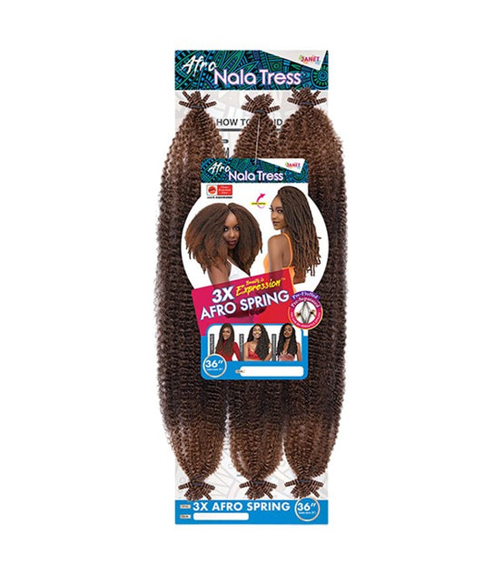 NALA TRESS 3X AFRO SPRING BRAID 36 Color 1B Hair for Braid Extensions Asetena Pa 