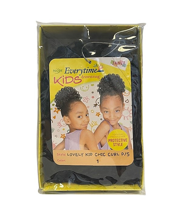 NOIR EVERY TIME LOVELY KID CHIC CURL DRAWSTRING  Color OET1B/BURG Hair for Braid Extensions Asetena Pa 