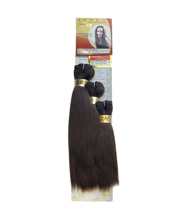 JANET COLLECTION YAKI 3 PIECES 12 Color 4 Human Hair Bundles Asetena Pa 