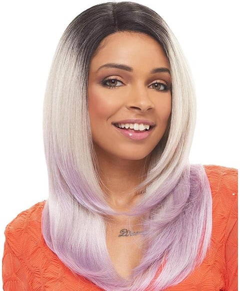 BRAZILIAN SCENT LACE HH RAY WIG  Color Gray Purple Lace Wigs Asetena Pa 