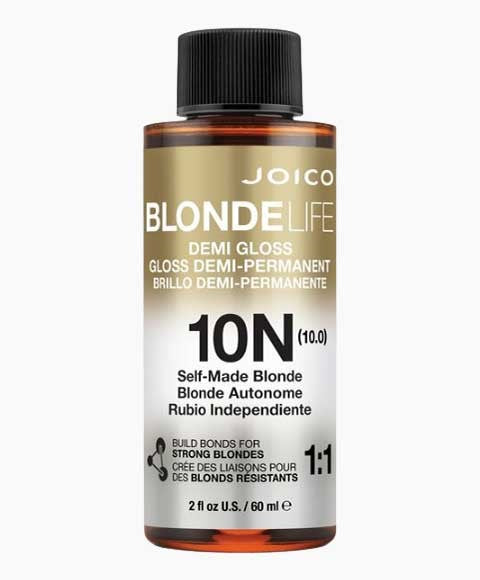 BLONDE LIFE DEMI GLOSS DEMI PERMANENT LIQUID TONER 60 ml Color 10N(100) Hair Color Asetena Pa 