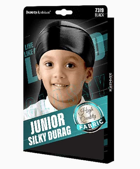 BEAUTY AMBITION CLASSY JUNIOR SILKY DURAG 7319  Color Black Durags and Caps Asetena Pa 