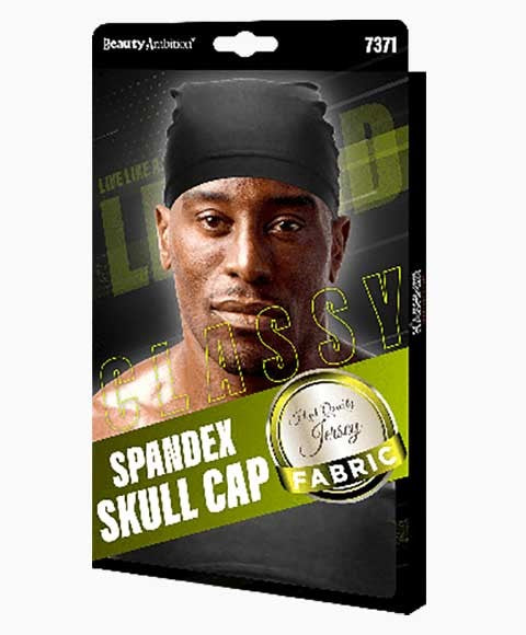 BEAUTY AMBITION CLASSY SPANDEX SKULL CAP 7371  Color Black Durags and Caps Asetena Pa 