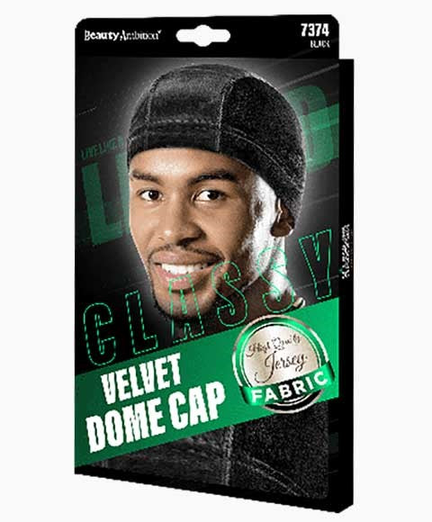 BEAUTY AMBITION CLASSY VELVET DOME CAP 7374  Color Black Durags and Caps Asetena Pa 
