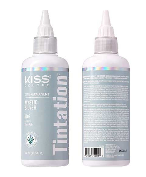 KISS COLORS TINTATION SEMI PERMANENT MYSTIC SILVER T002 148 ml Hair Color Asetena Pa 