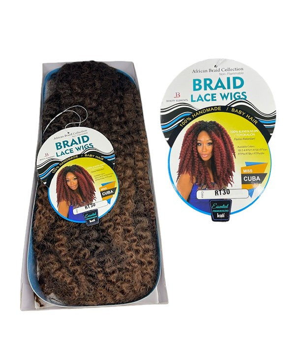KALI ESSENTIAL SYNTHETIC MISS CUBA BRAID LACE WIG  Color RT27 Lace Wigs Asetena Pa 