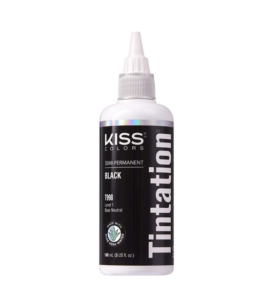 KISS COLORS TINTATION SEMI PERMANENT BLACK T998 148ml Hair Color Asetena Pa 