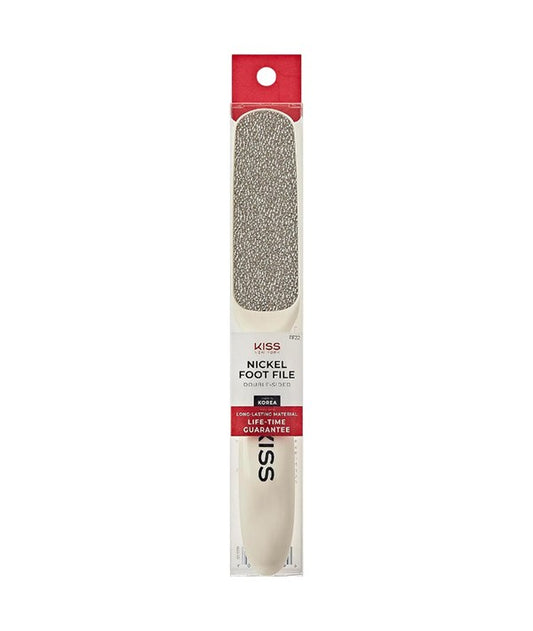 KISS NICKEL DOUBLE SIDED FOOT FILE FF22 Pedicure and Manicure Asetena Pa 