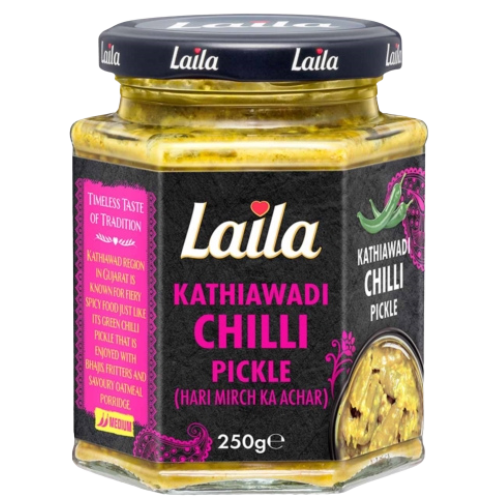 Laila Kathiawadi Chilli Pickle  12x250g