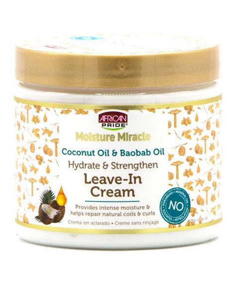 MOISTURE MIRACLE COCONUT OIL AND BOABAB OIL LEAVE IN CREAM 425 g Conditioner Asetena Pa 