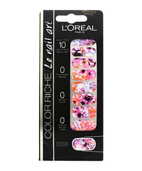 COLOR RICHE LE NAIL ART 031 TIE DYE ROCKS 18 Stickers Nails Asetena Pa 