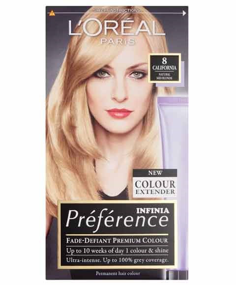 PREFERENCE INFINIA PERMANENT COLOR 8 CALIFORNIA  Color Natural Mild Blonde Hair Color Asetena Pa 