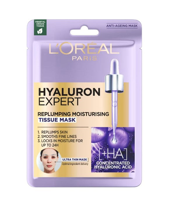 LOREAL HYALURON EXPERT REPLUMPING ULTRA THIN MASK 28g Skin Wash Asetena Pa 