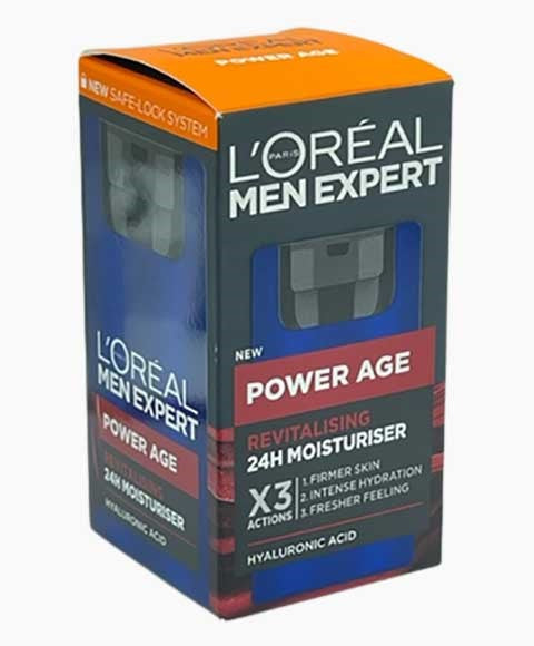 MEN EXPERT POWER AGE REVITALISING 24 H MOISTURISER 50 ml Skin Moisturizing Asetena Pa 