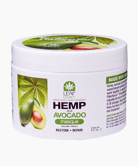 LEAF LEGACY HEMP AND AVOCADO MASQUE 236.6 ml Treatments Asetena Pa 