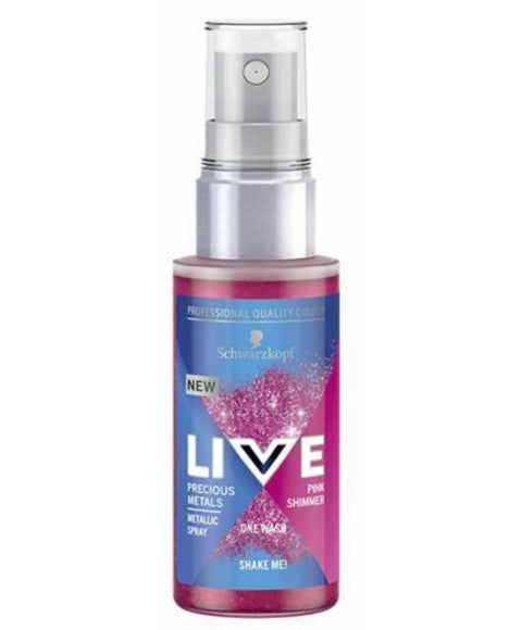 LIVE PRECIOUS METALS ONE WASH METALLIC SPRAY 50 ml Color Starlight Silver Hair Color Asetena Pa 