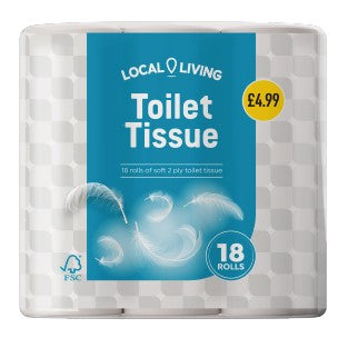 Local Living Toilet Tissue   2x18 Roll