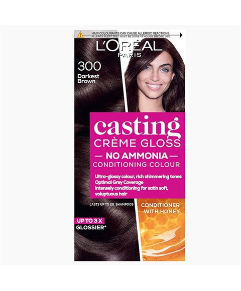 CASTING CREME GLOSS CONDITIONING COLOR 300 DARKEST BROWN Hair Color Asetena Pa 
