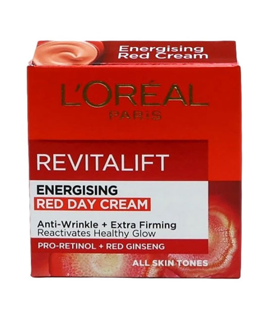 REVITALIFT RED GINSENG ENERGISING RED CREAM DAY 50 ml Skin Moisturizing Asetena Pa 