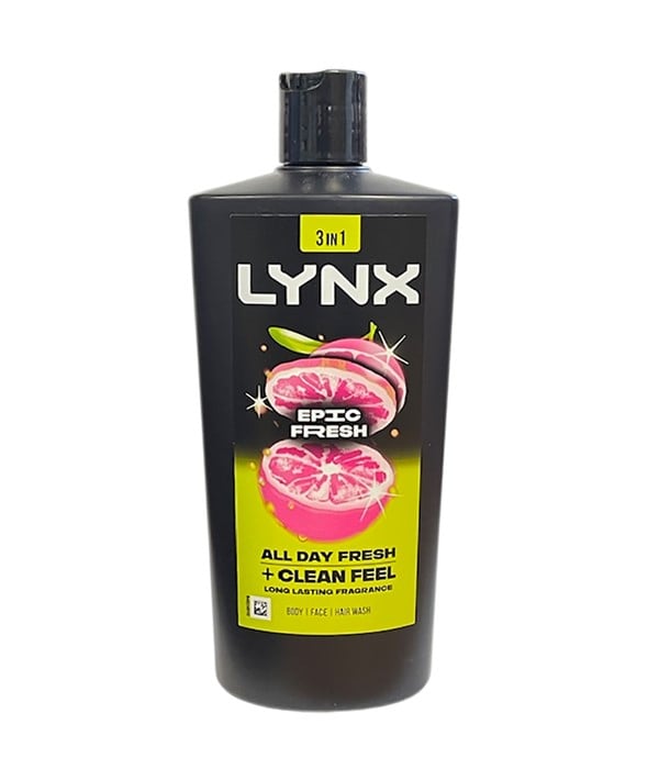 LYNX 3IN1 EPIC FRESH ALL DAY FRESH PLUS CLEAN FEEL SHOWER GEL 700ml Body Care Asetena Pa 