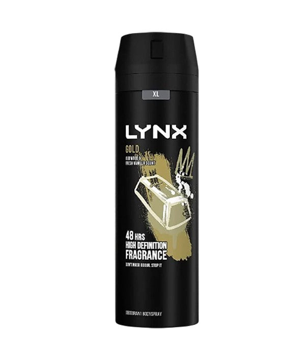 LYNX GOLD OUD WOOD AND FRESH VANILLA SCENT BODYSPRAY 200 ml Body Care Asetena Pa 