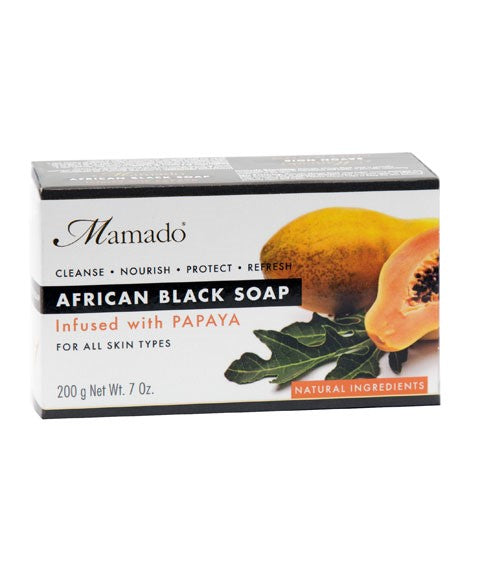 AFRICAN BLACK SOAP INFUSED WITH PAPAYA 200 g Body Care Asetena Pa 