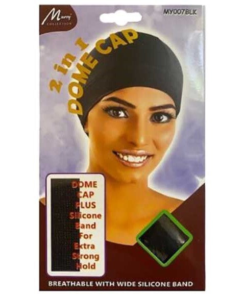 2 IN 1 DOME CAP MY007BLK W4cm/L22cm Durags and Caps Asetena Pa 
