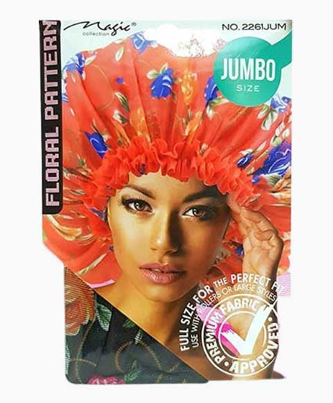 MAGIC COLLECTION FLORAL PATTERN SLEEP CAP 2261JUM Jumbo Durags and Caps Asetena Pa 