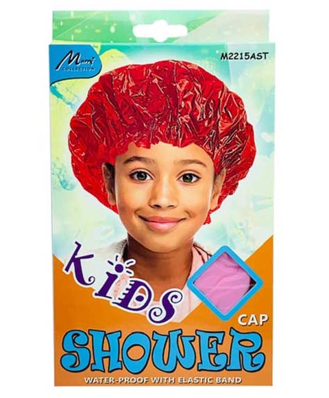 KIDS WATER PROOF SHOWER CAP M2215AST  Color Assorted Durags and Caps Asetena Pa 