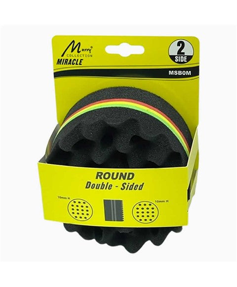 MIRACLE ROUND DOUBLE SIDED SPONGE MSB0M Hair Brushes and Combs Asetena Pa 