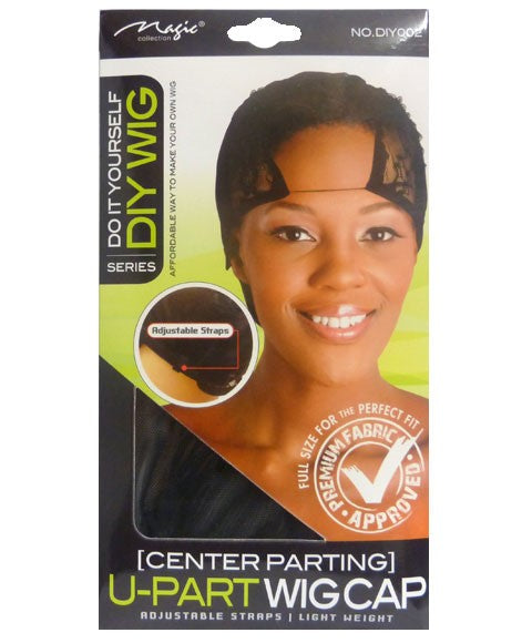 MAGIC COLLECTION DIY SERIES CENTER PARTING U PART WIG CAP DIY002  Color Black Extensions Accessories Asetena Pa 