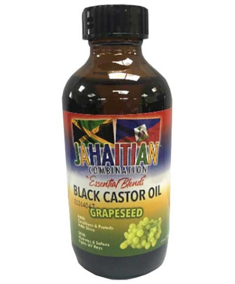 JAHAITIAN COMBINATION BLACK CASTOR OIL WITH GRAPESEED 118 ml Sprays, Serums and Oils Asetena Pa 