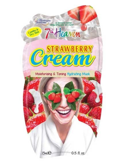 7TH HEAVEN STRAWBERRY CREAM HYDRATING MASK 15 ml Skin Wash Asetena Pa 