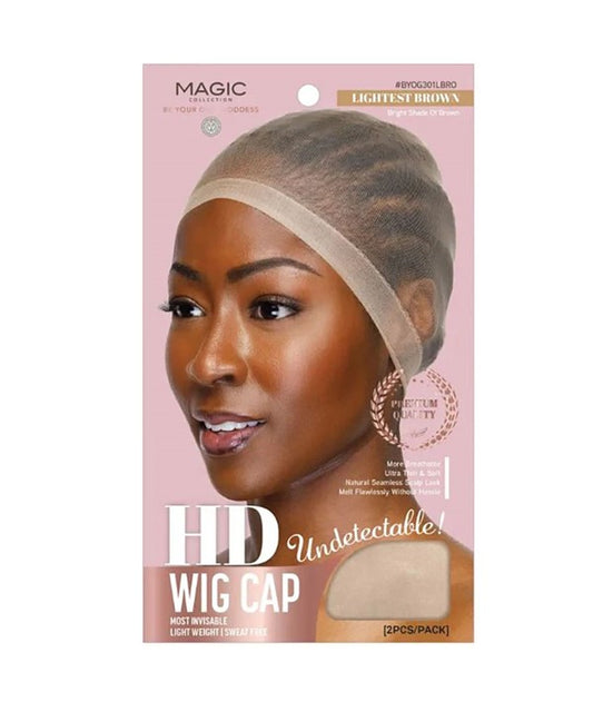 MAGIC COLLECTION HD WIG CAP UNDETECTABLE LIGHTEST BROWN Durags and Caps Asetena Pa 