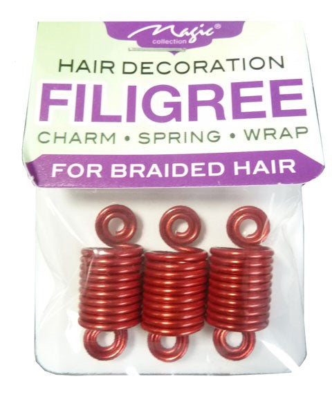 MAGIC COLLECTION FILIGREE SPRING TUBE DECORATION FILISPRO01AST 3 pcs Color Assorted Kids Hair Accessories Asetena Pa 