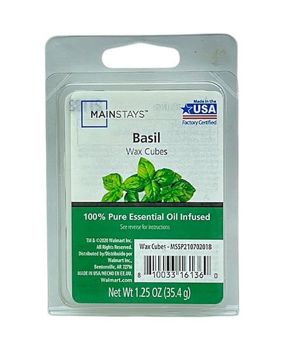 ESSENTIAL OIL INFUSED WAX MELT CUBES BASIL 35.4 g Candles Asetena Pa 