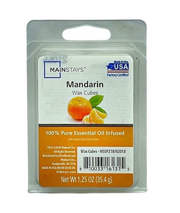 ESSENTIAL OIL INFUSED WAX MELT CUBES MANDARIN 35.4 g Candles Asetena Pa 