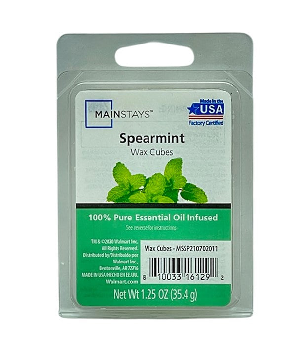 ESSENTIAL OIL INFUSED WAX MELT CUBES SPEARMINT 35.4 g Candles Asetena Pa 