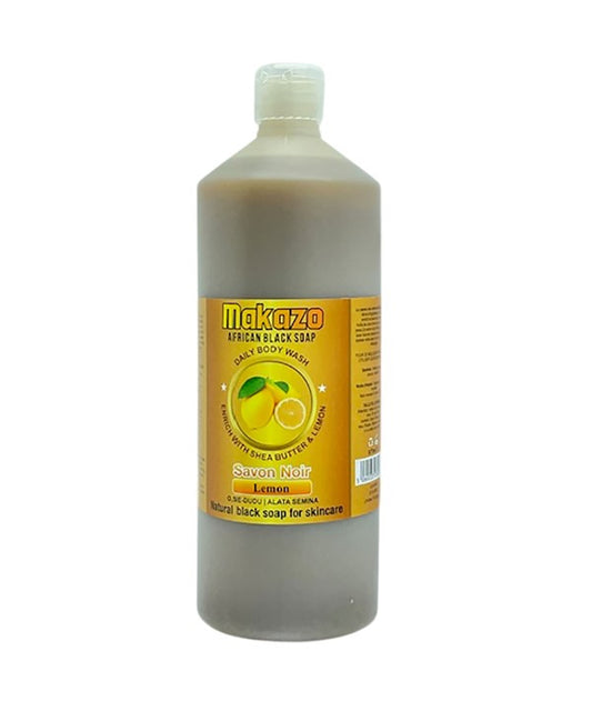 MAKAZO AFRICAN BLACK SOAP LEMON DAILY BODY WASH 977 ml Even Skin Tone Asetena Pa 